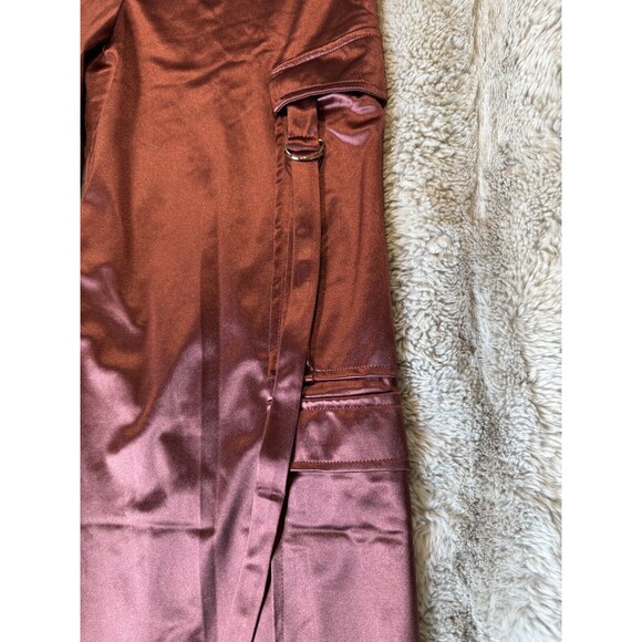 Persaya Brown Satin Cargo Size Large - Picture 3 of 9